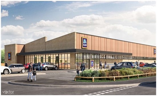 aldi bacup proposed after development